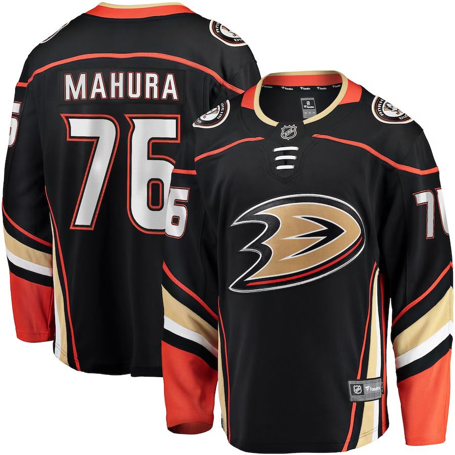 Men Anaheim Ducks #76 Josh Mahura Fanatics Branded Black Home Breakaway Player NHL Jersey->anaheim ducks->NHL Jersey